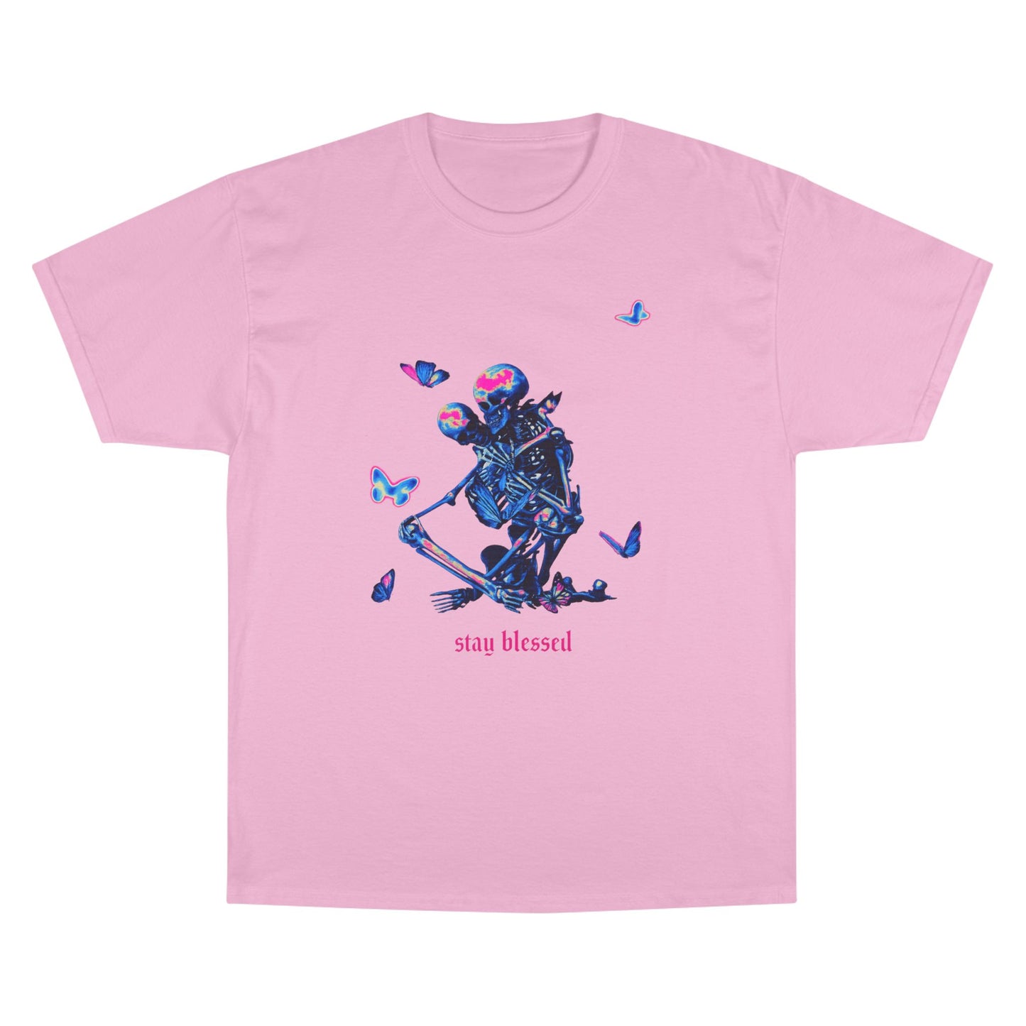 Stay Blessed Skeleton T-Shirt — Champion Tee