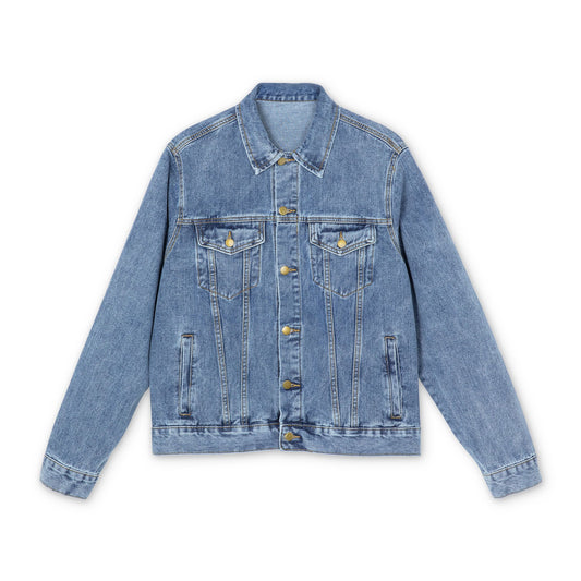 Stay Blessed Denim Jacket | Religious Graphic Back Patch