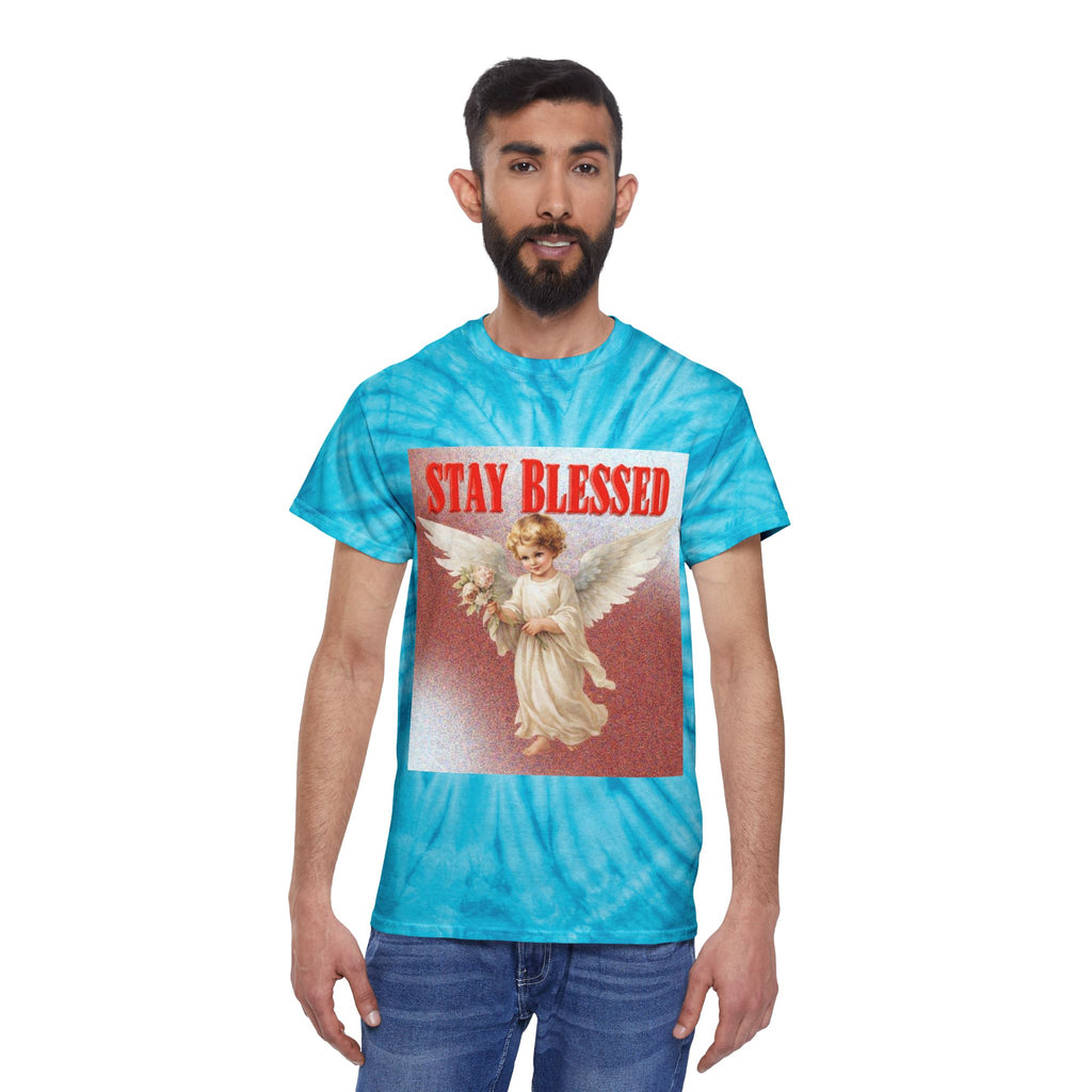 Stay Blessed Angel Tie-Dye Tee