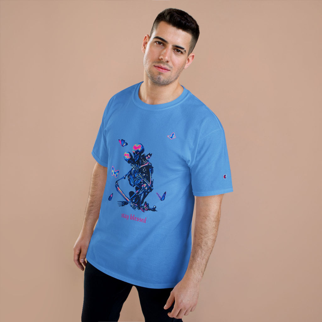 Stay Blessed Skeleton T-Shirt — Champion Tee