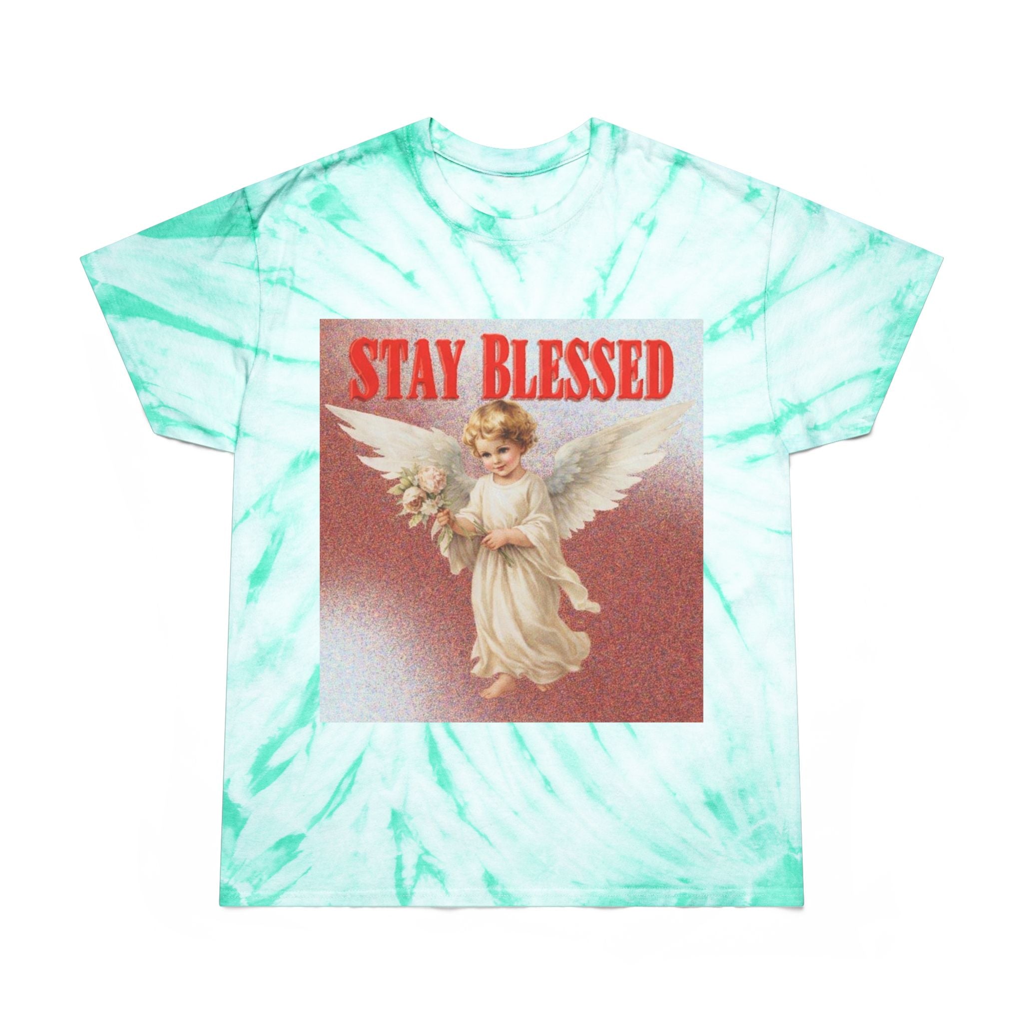 Stay Blessed Angel Tie-Dye Tee