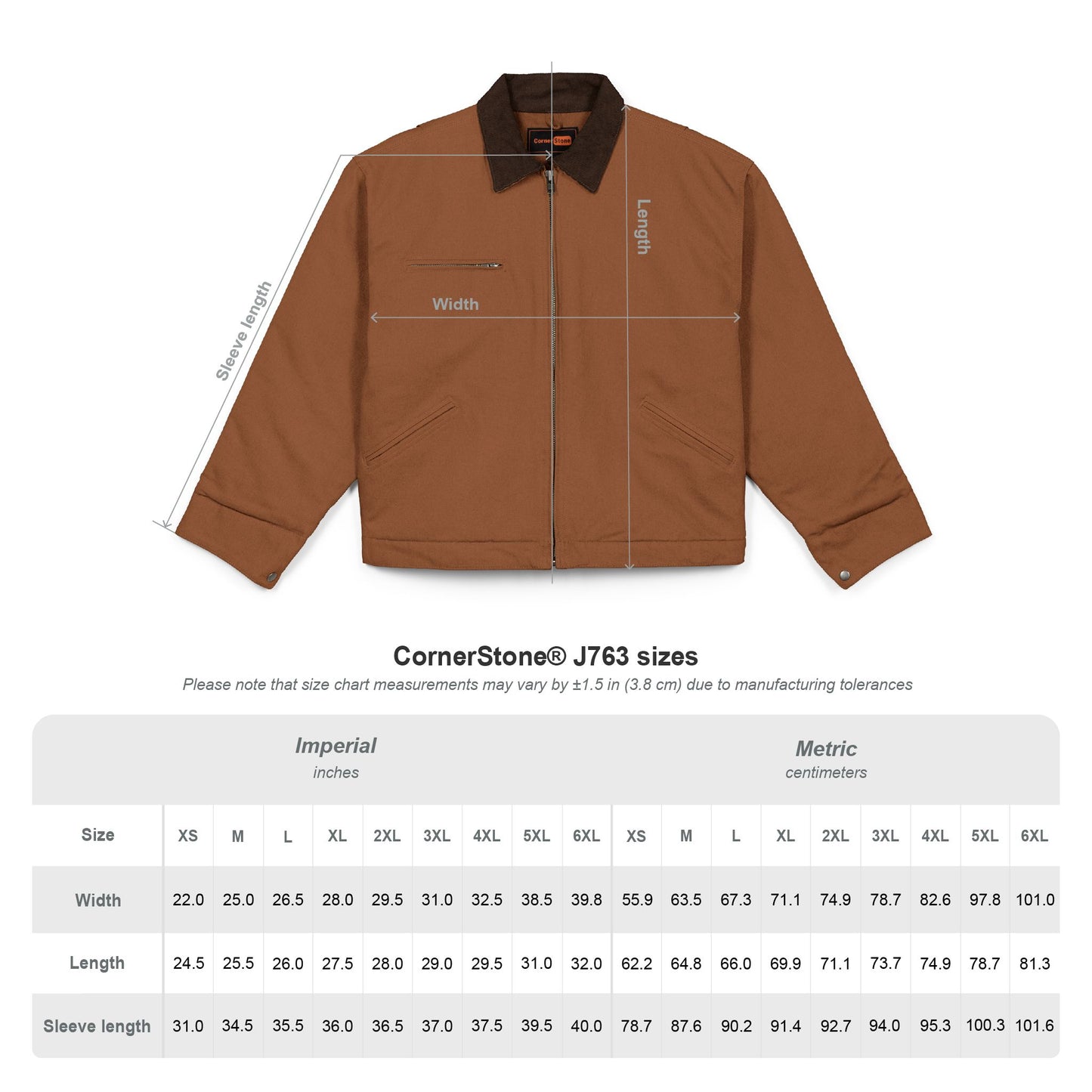 Embroidered  Crash And Burn Duck Cloth Work Jacket