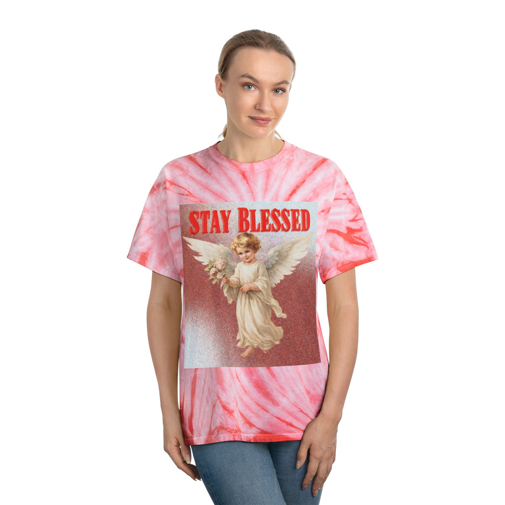 Stay Blessed Angel Tie-Dye Tee