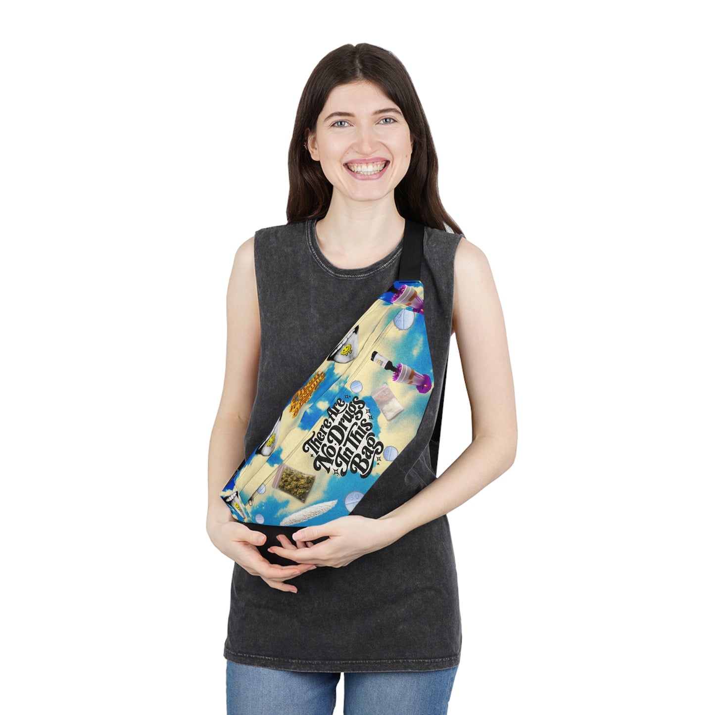 There Are No Drugs In This Bag Large Fanny Pack | Open Sesame Cloud Design