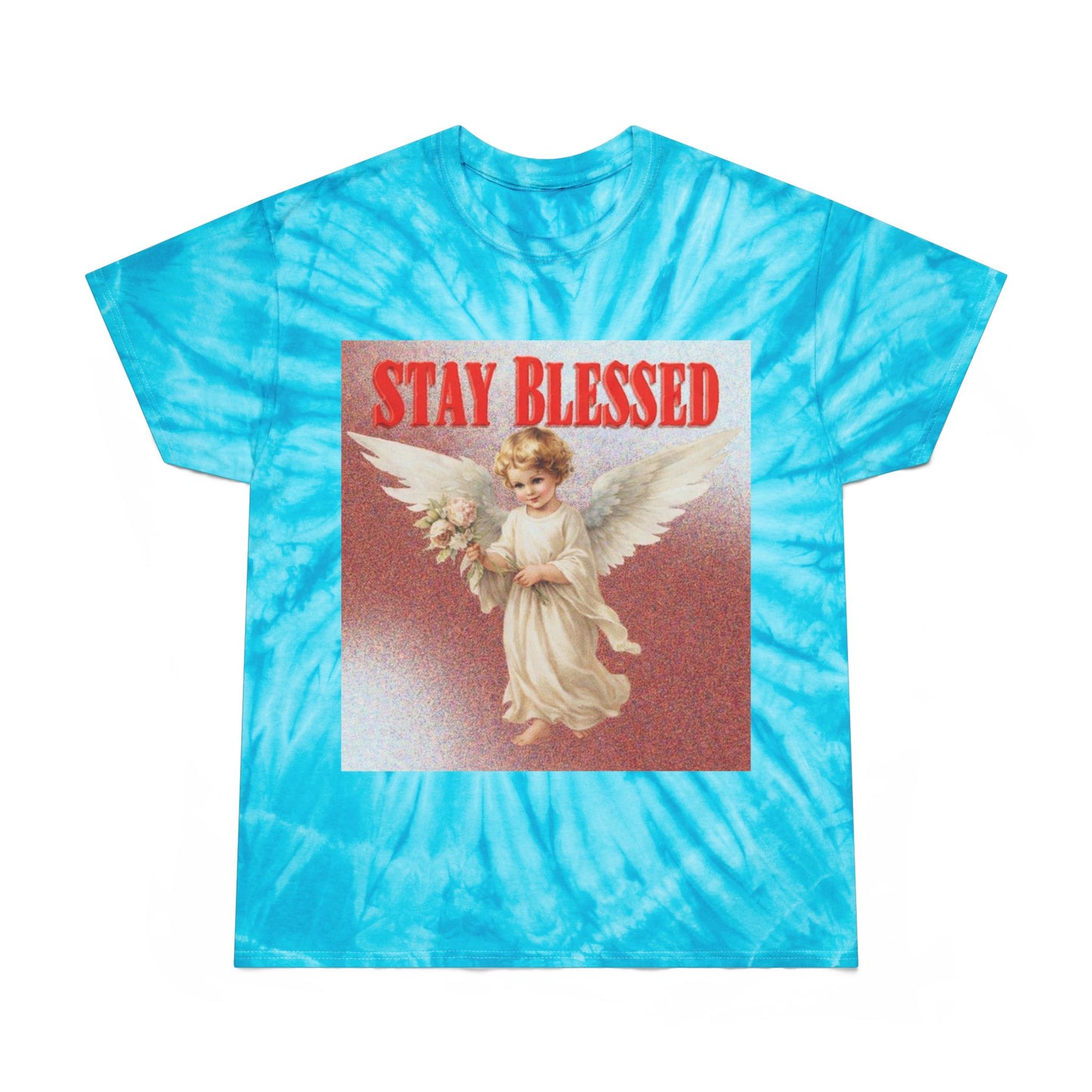 Stay Blessed Angel Tie-Dye Tee