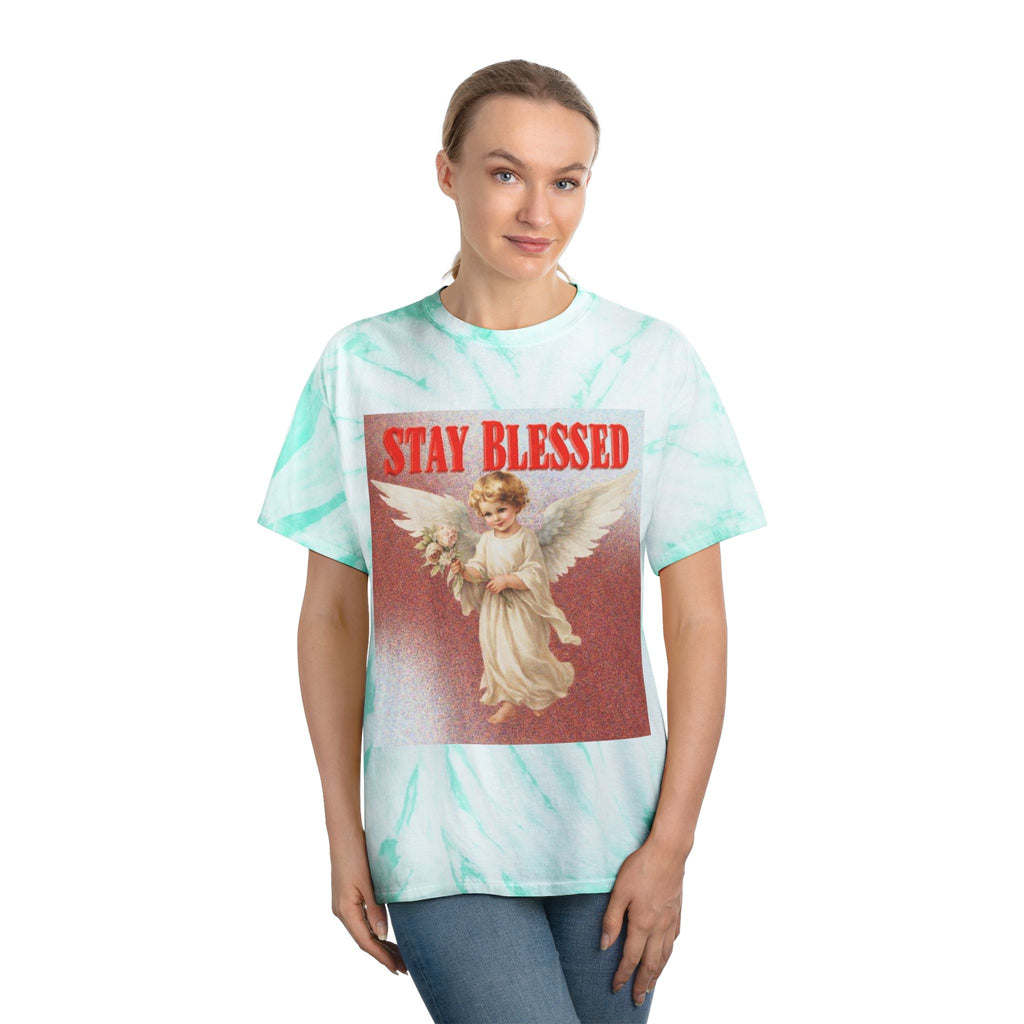 Stay Blessed Angel Tie-Dye Tee