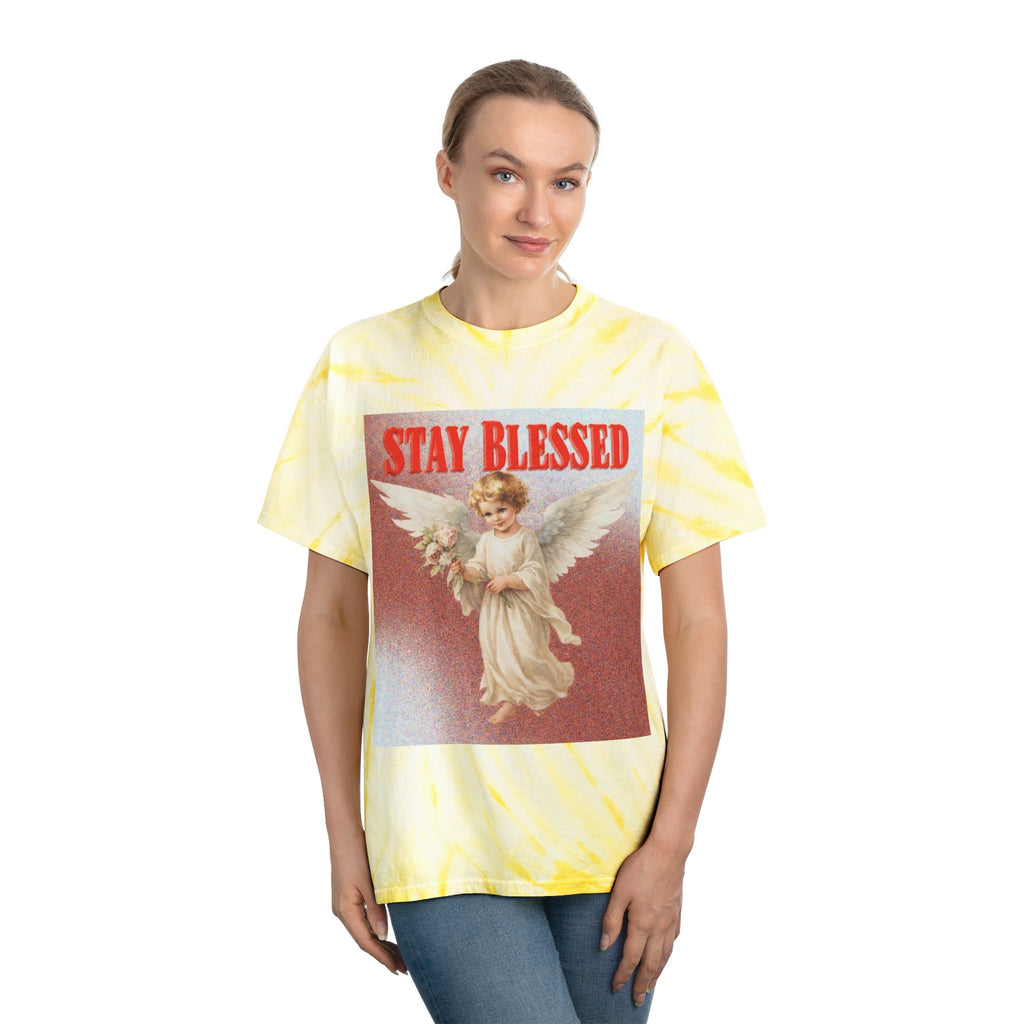 Stay Blessed Angel Tie-Dye Tee