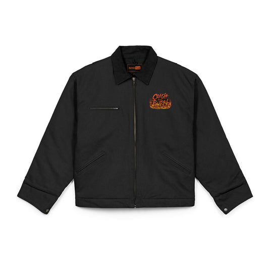 Embroidered  Crash And Burn Duck Cloth Work Jacket