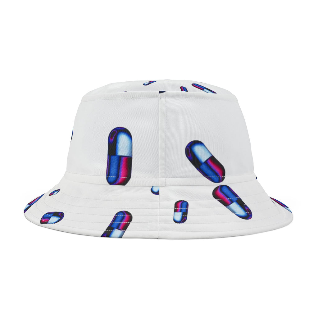 Neon Capsule Pattern Bucket Hat | Pill Print Bucket Hat