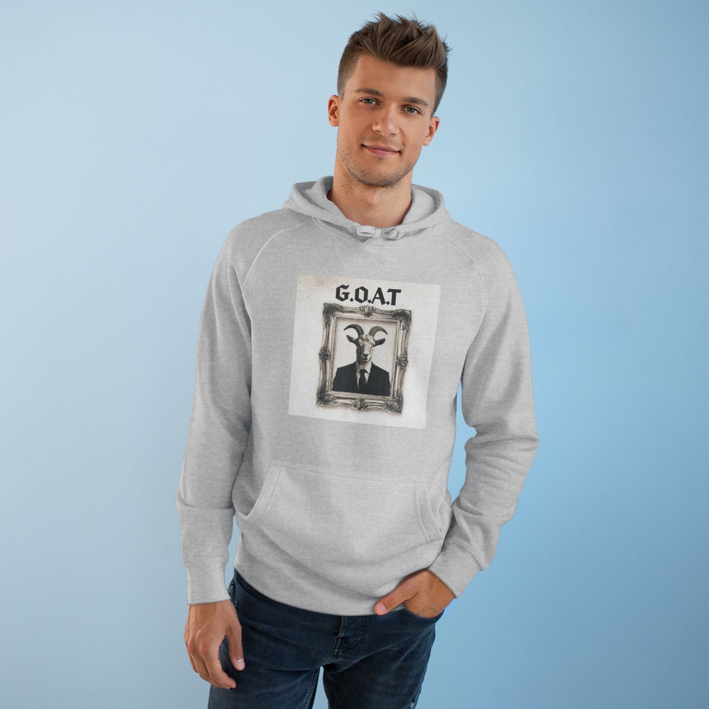 G.O.A.T. Portrait Hoodie — Vintage Goat Art Pullover