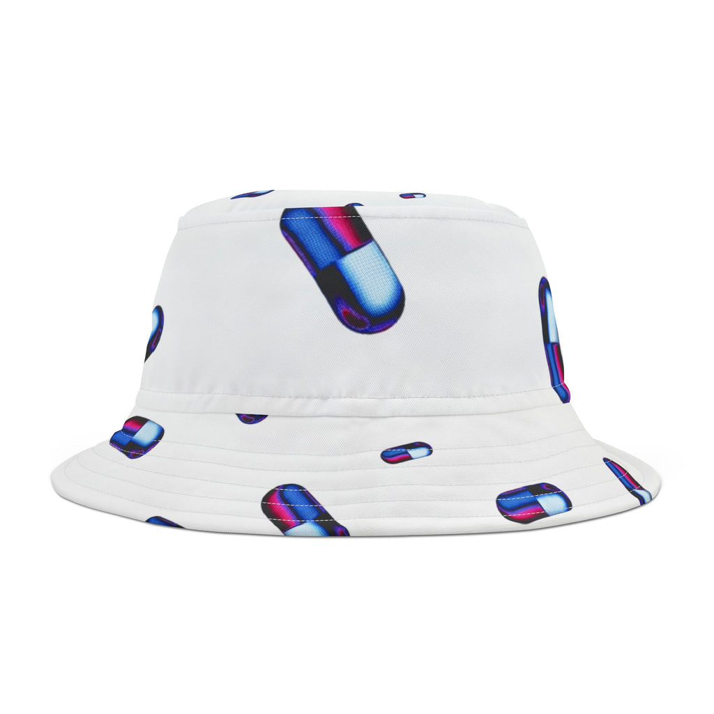 Neon Capsule Pattern Bucket Hat | Pill Print Bucket Hat