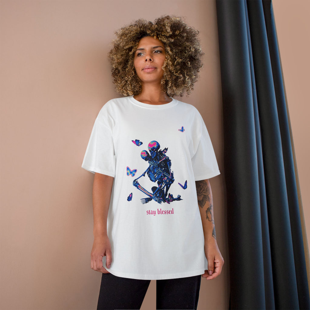 Stay Blessed Skeleton T-Shirt — Champion Tee