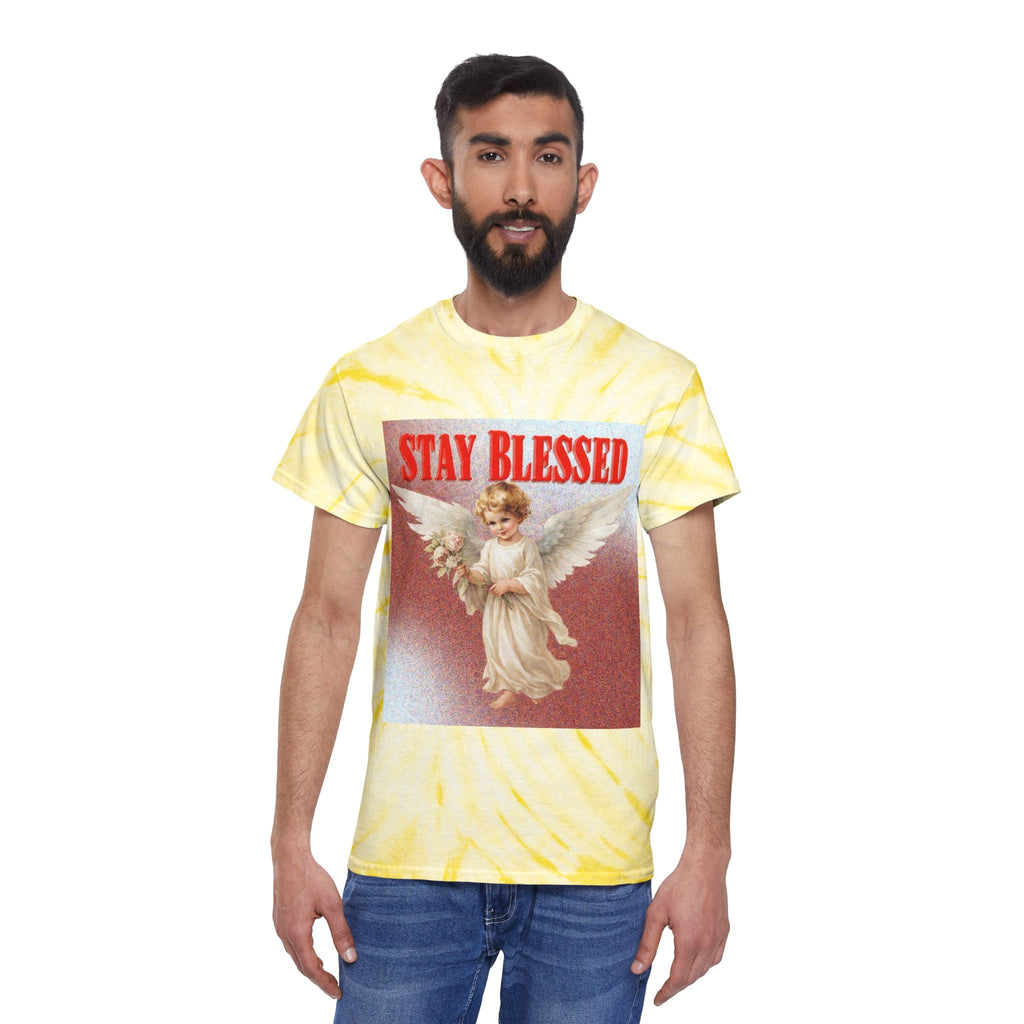Stay Blessed Angel Tie-Dye Tee