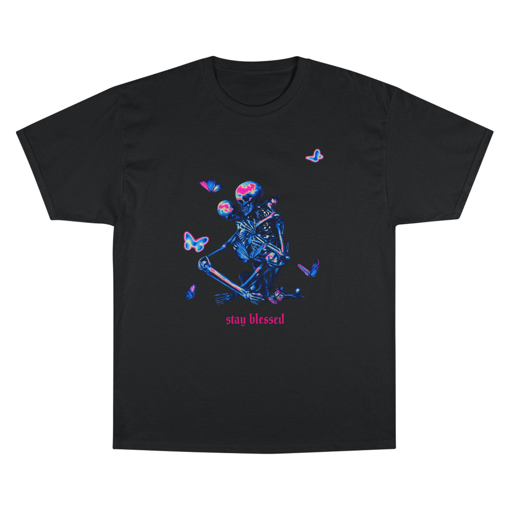 Stay Blessed Skeleton T-Shirt — Champion Tee