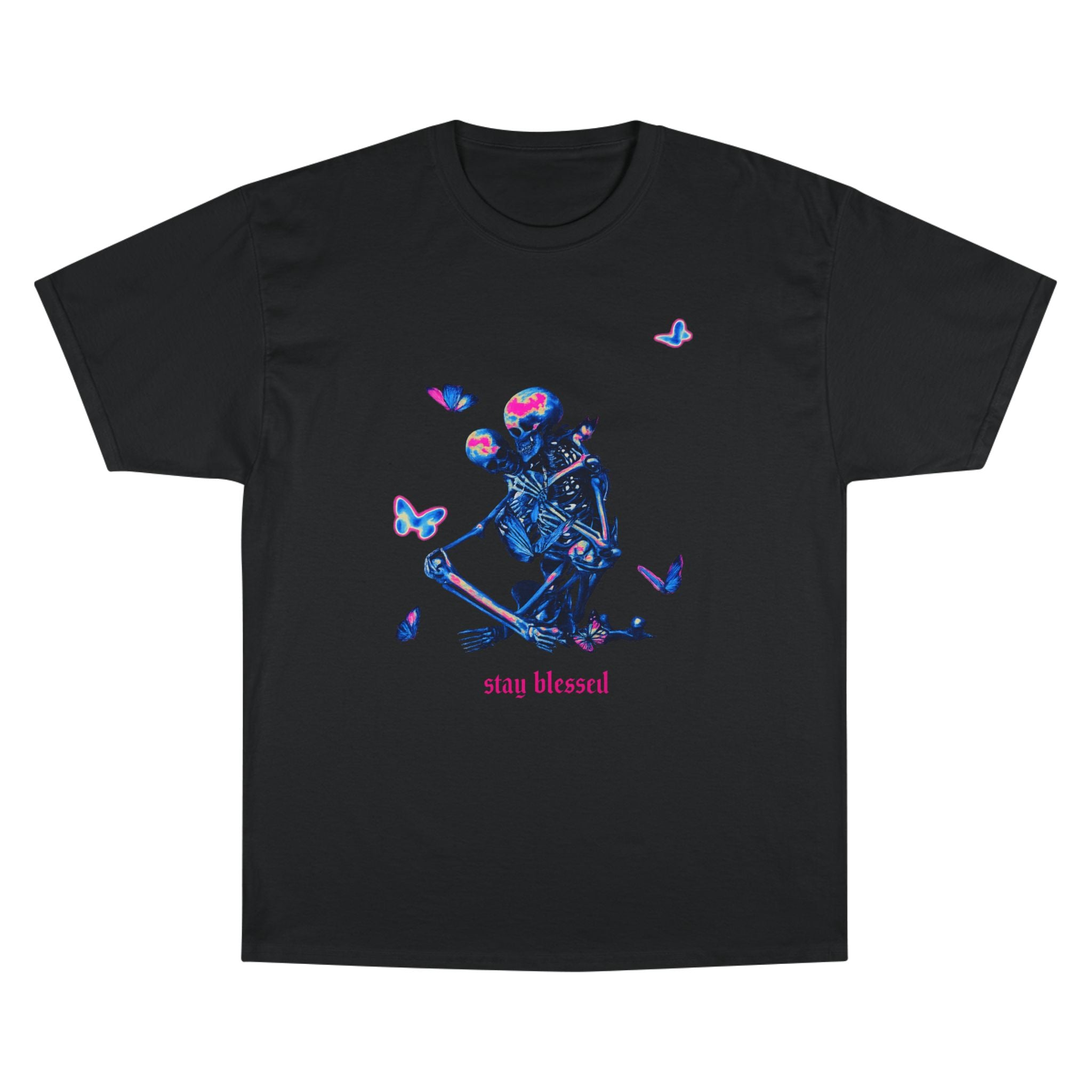 Stay Blessed Skeleton T-Shirt — Champion Tee