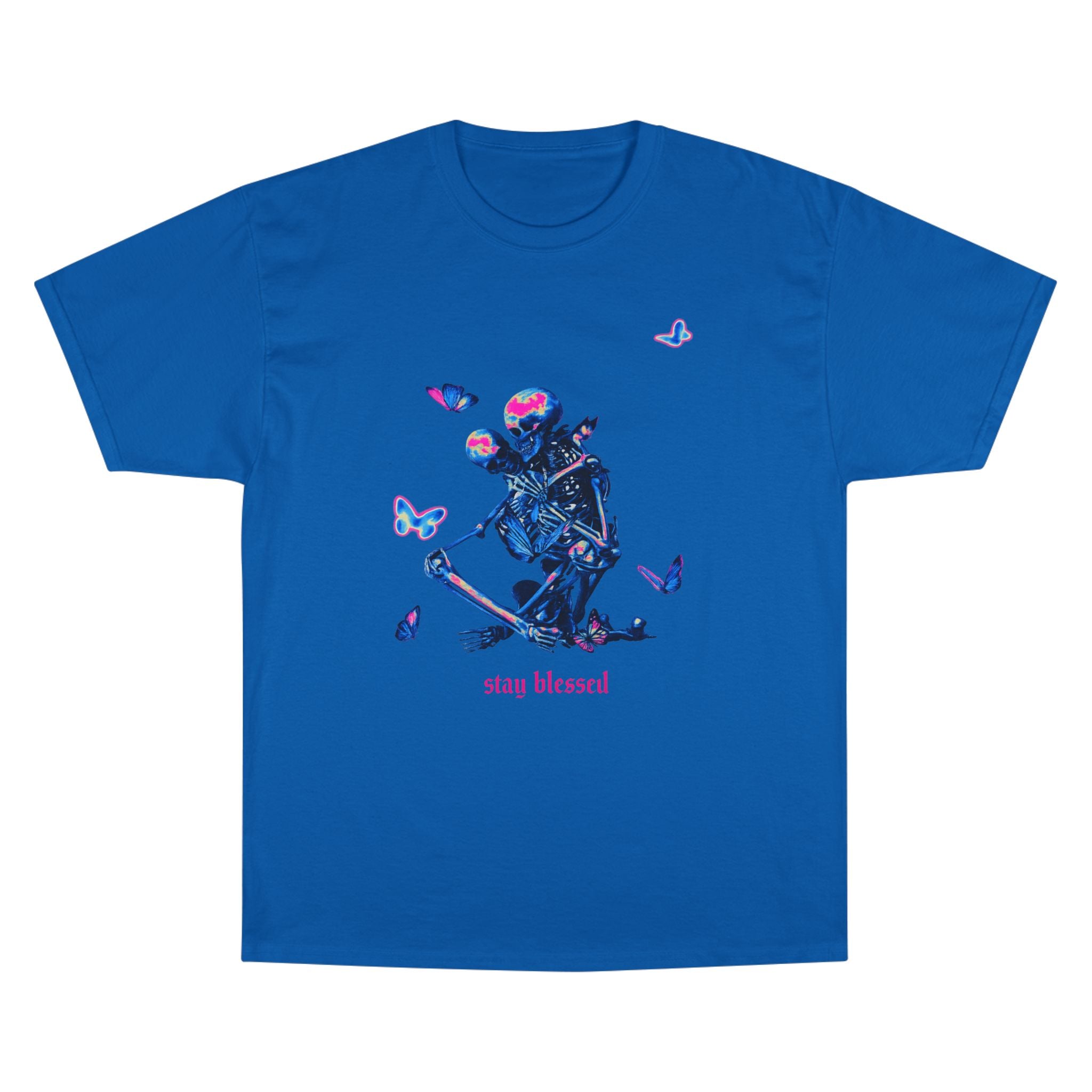 Stay Blessed Skeleton T-Shirt — Champion Tee