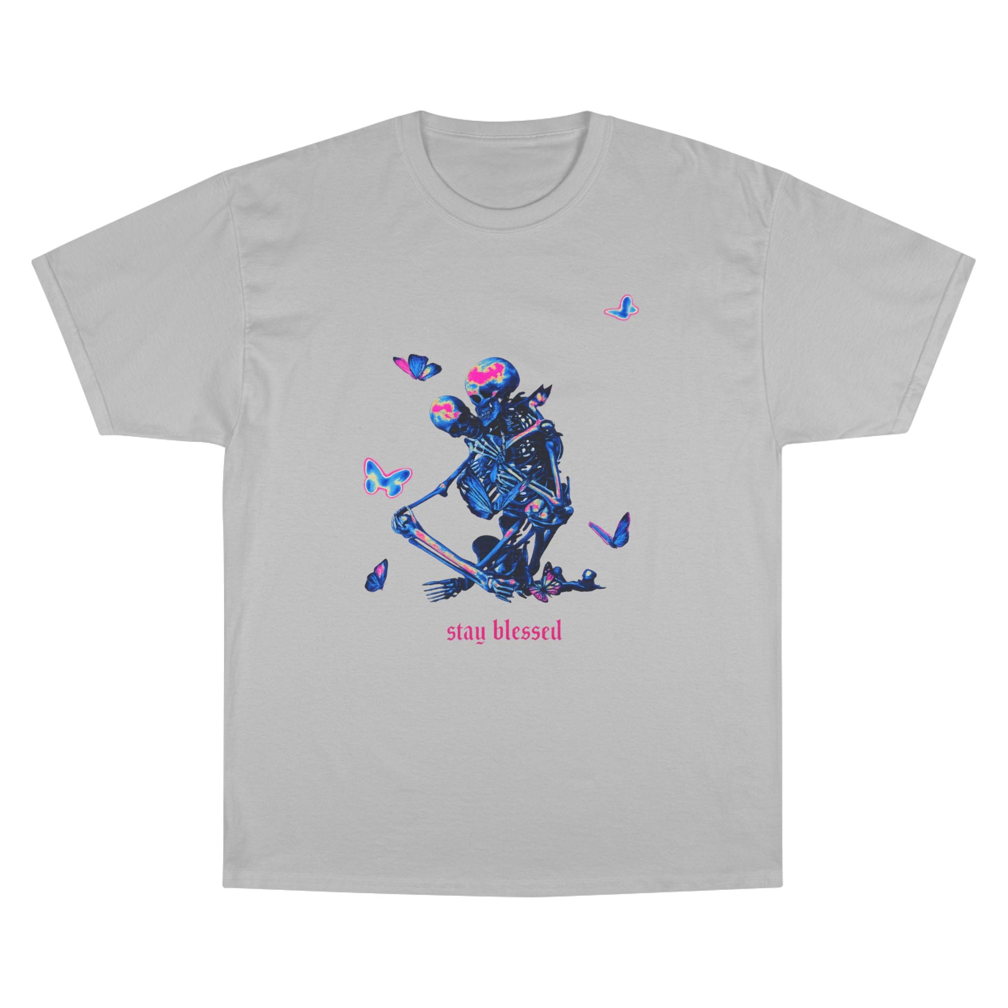 Stay Blessed Skeleton T-Shirt — Champion Tee