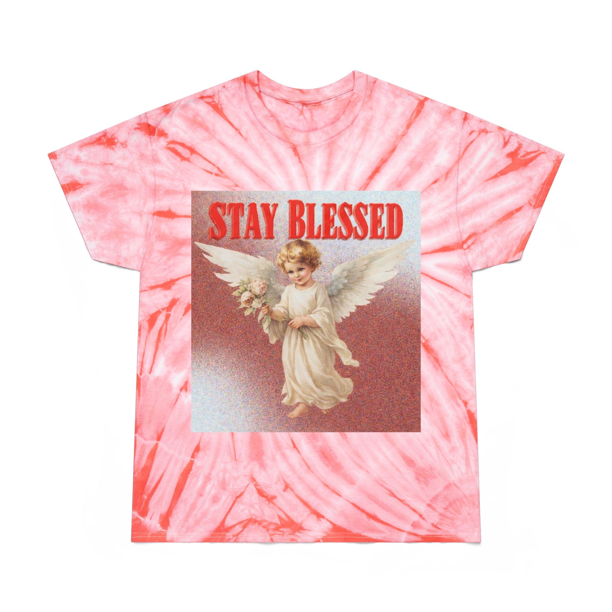 Stay Blessed Angel Tie-Dye Tee