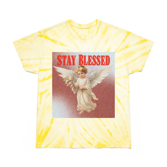 Stay Blessed Angel Tie-Dye Tee